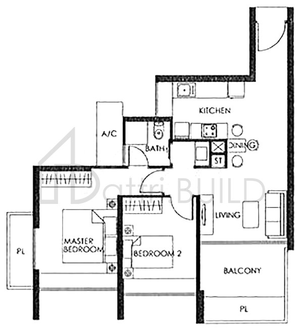 THE METROPOLITAN CONDOMINIUM A3 floorplan (watermarked)