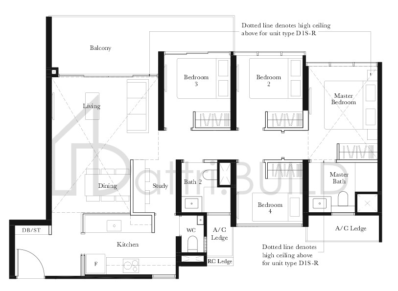 THE GARDEN RESIDENCES D1S floorplan (watermarked)