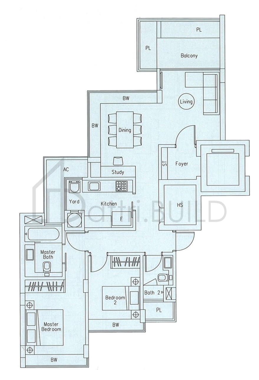 THE BEVERLY A2 floorplan (watermarked)