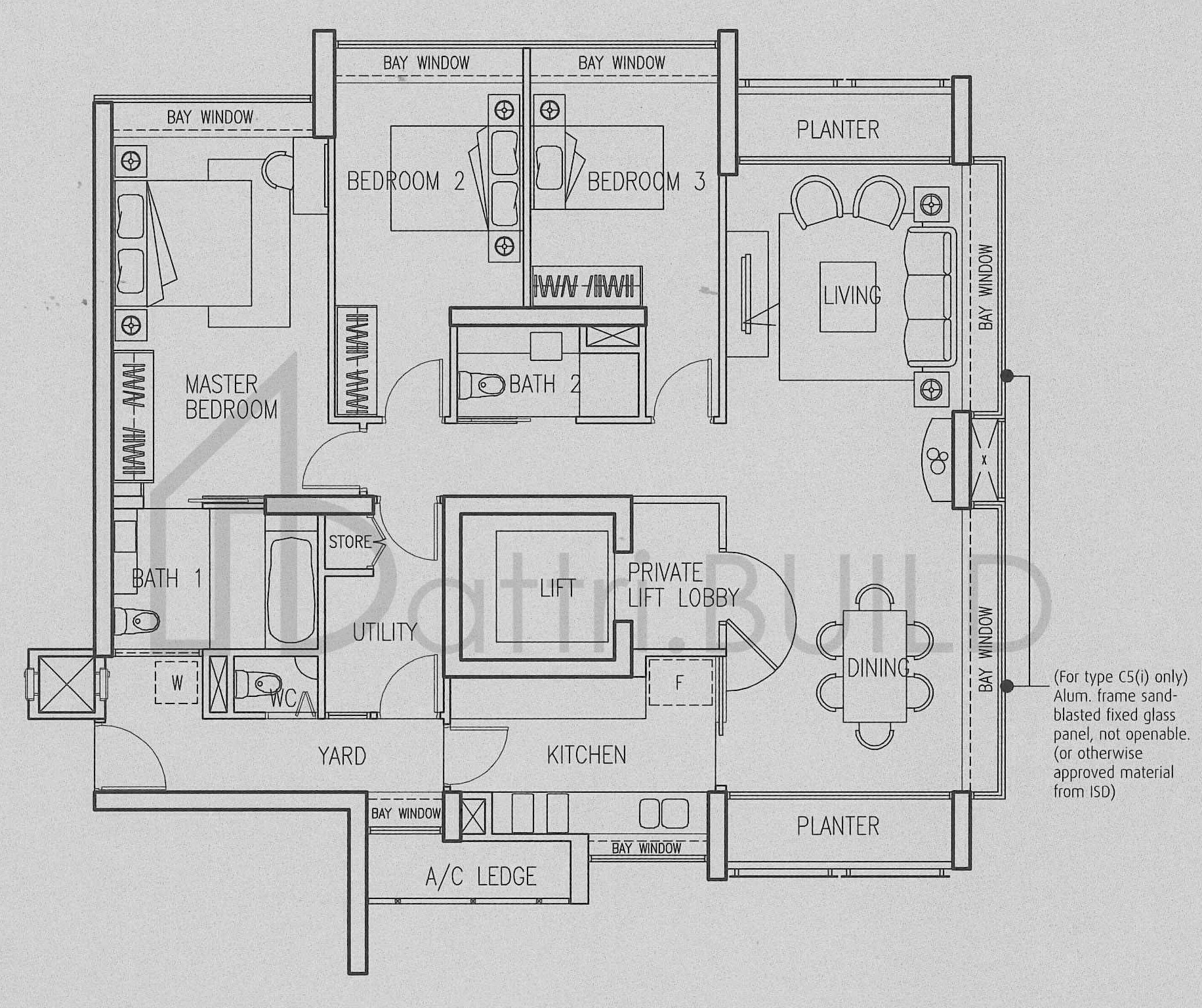 PARK INFINIA AT WEE NAM C5 and C5(1) floorplan (watermarked)