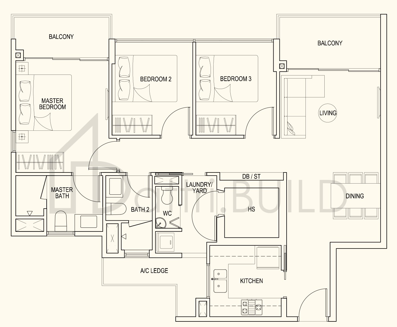WESTWOOD RESIDENCES C3 floorplan (watermarked)