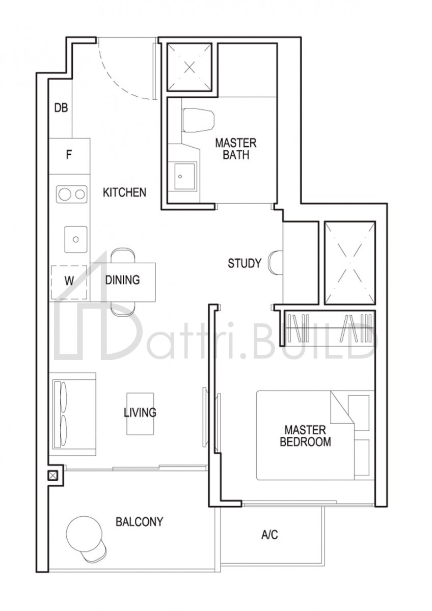 GRANDEUR PARK RESIDENCES 1s1 floorplan (watermarked)