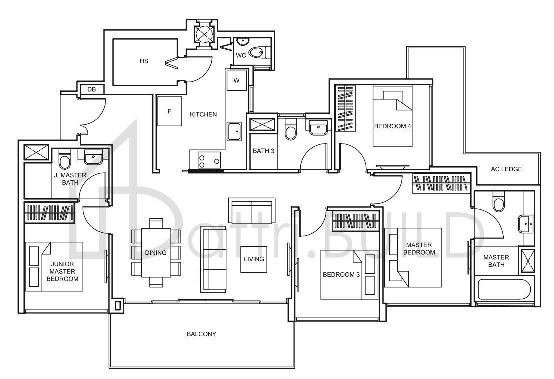 THE GLADES D2 floorplan (watermarked)