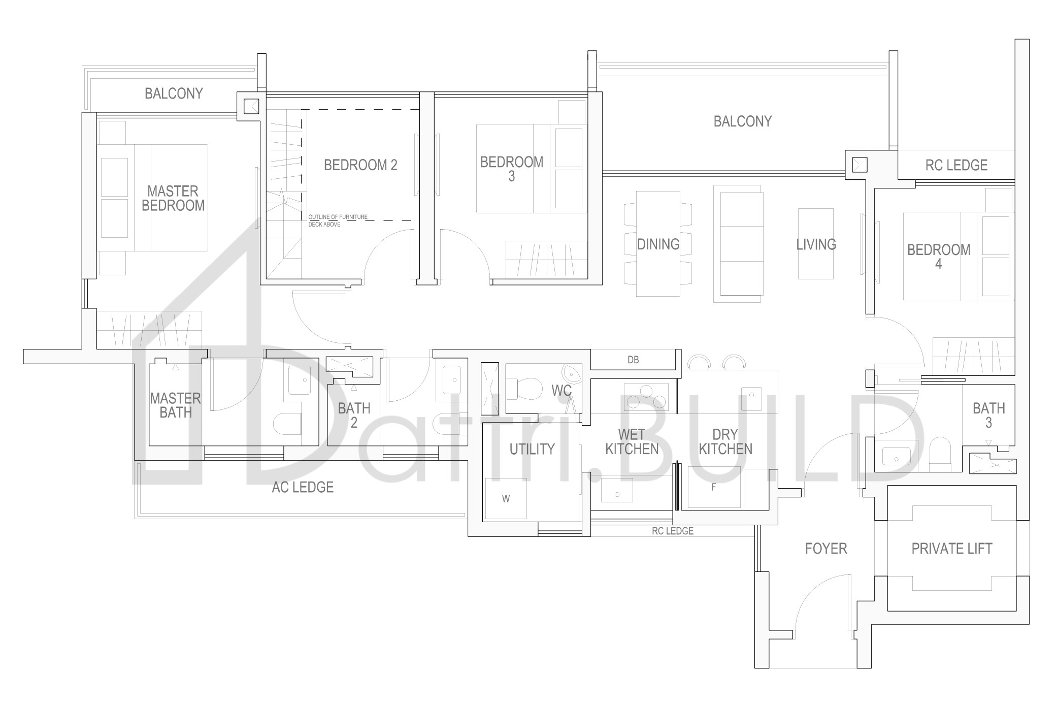 RIVERBANK @ FERNVALE Da, Da1 floorplan (watermarked)