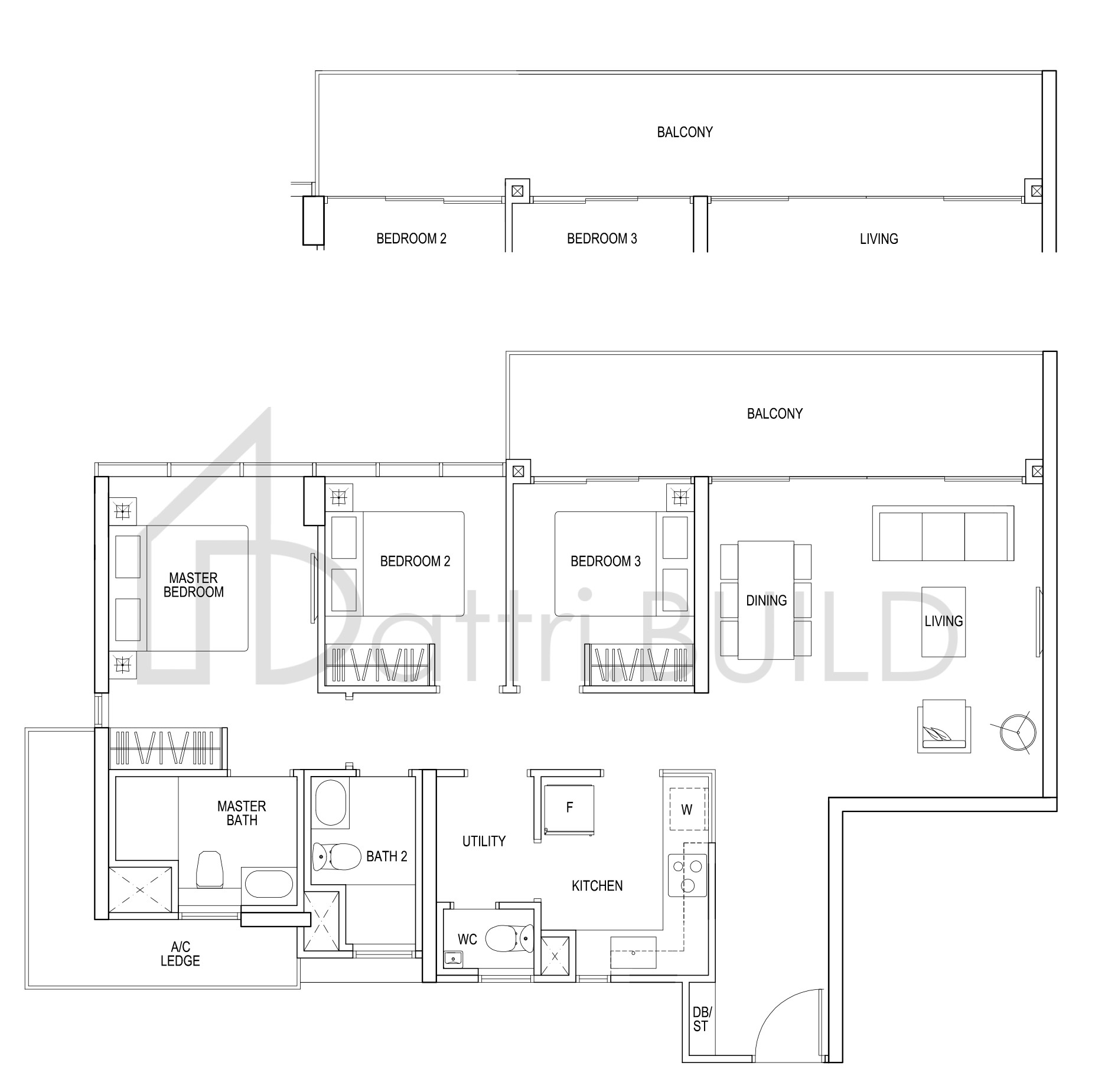 THE POIZ RESIDENCES H C2a(1) floorplan (watermarked)