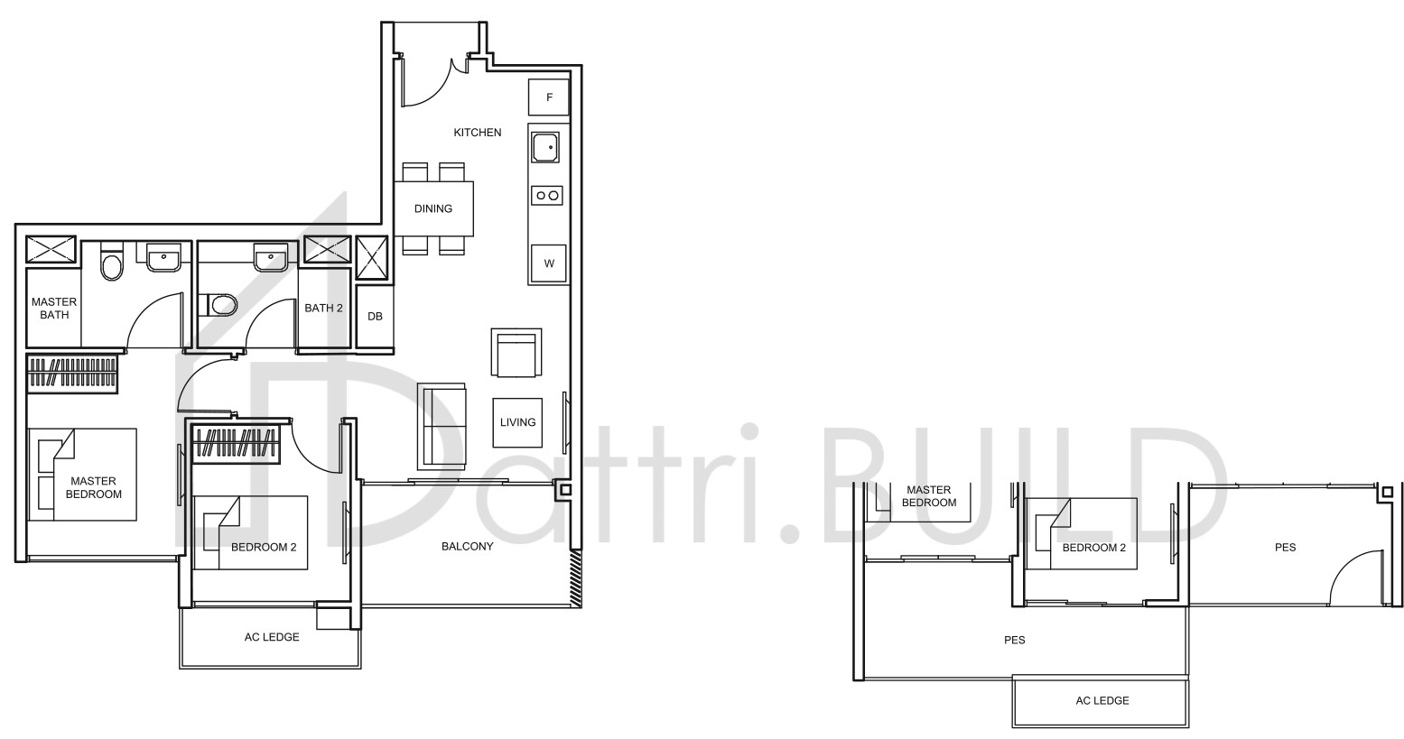 THE GLADES B10-P floorplan (watermarked)