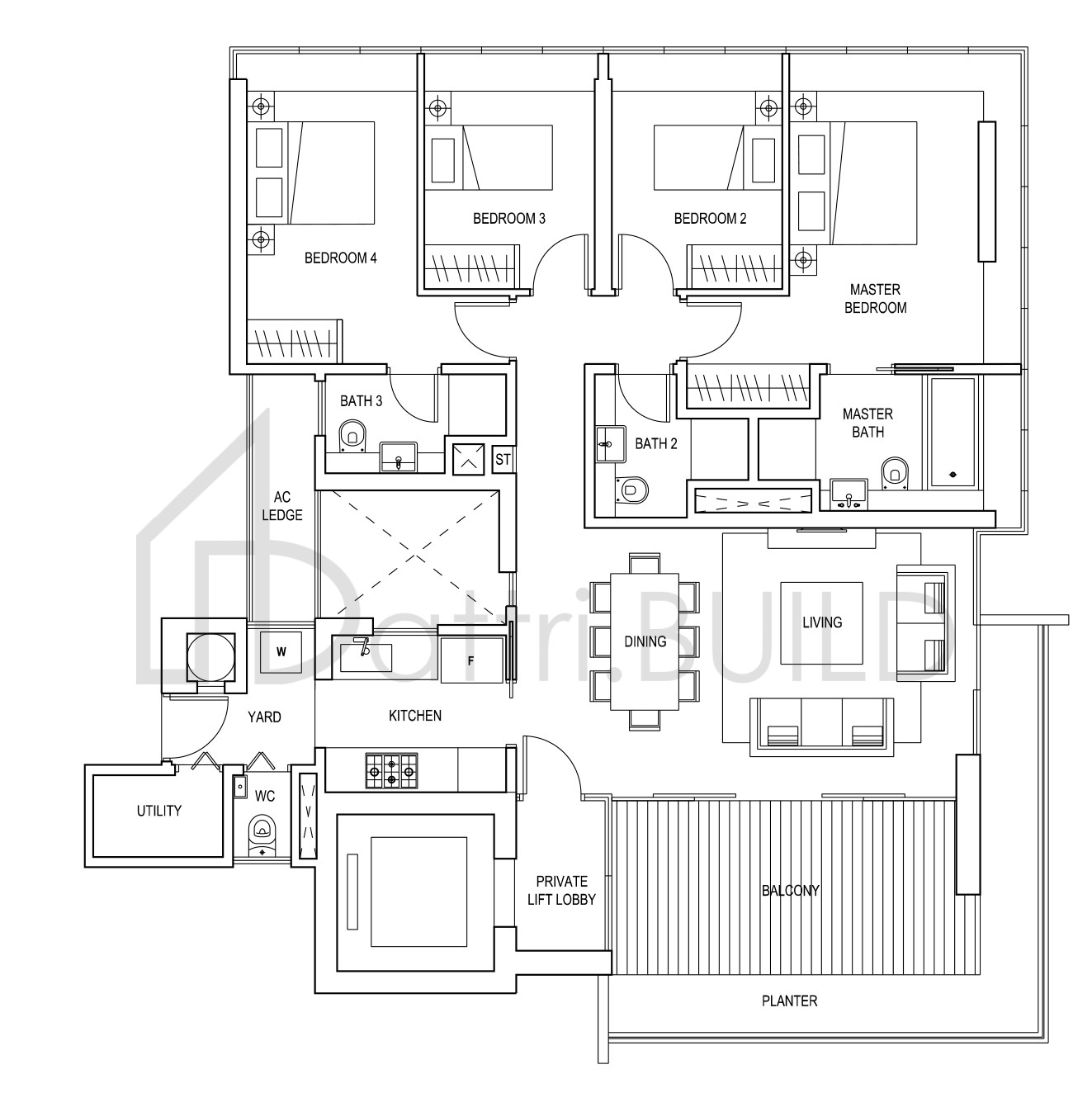 SKYLINE RESIDENCES D2 floorplan (watermarked)