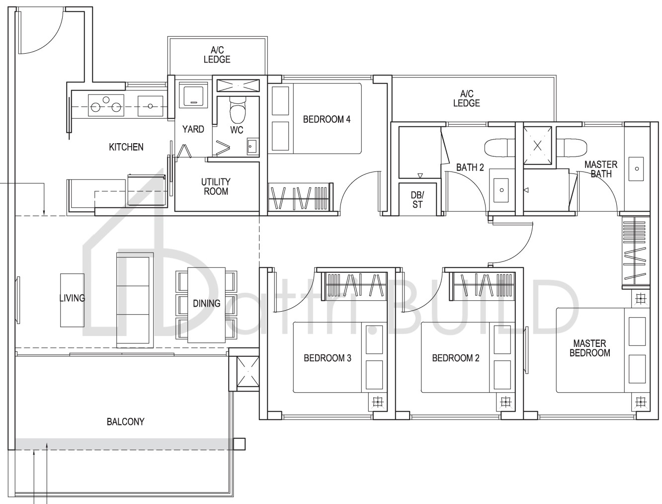 THE BROWNSTONE C5a floorplan (watermarked)