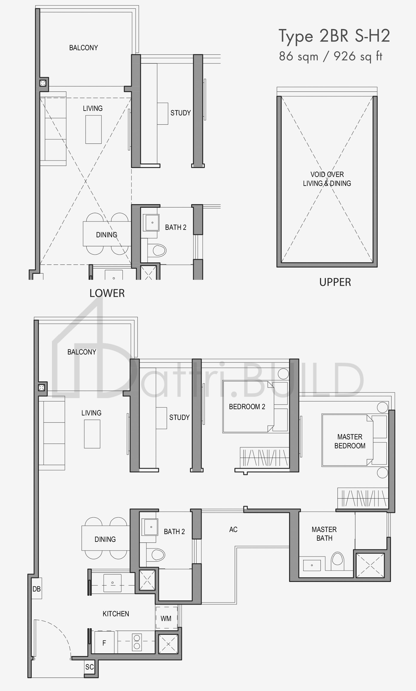 PARC BOTANNIA 2BRS-H2 floorplan (watermarked)