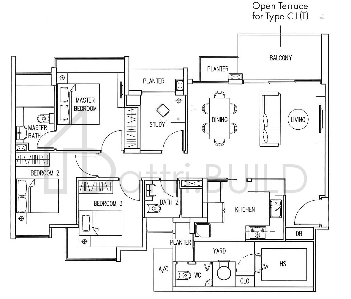 THE INFINITI C1  floorplan (watermarked)