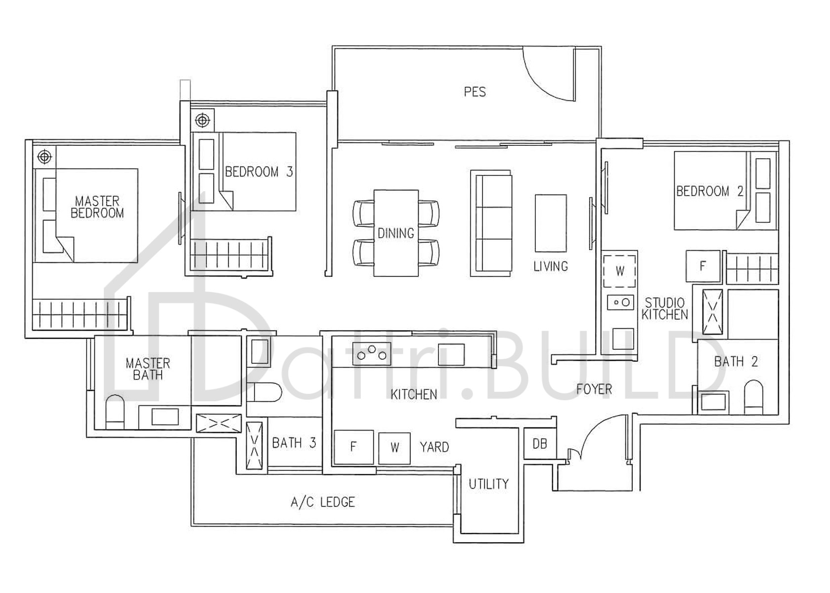 ECOPOLITAN C5P(DK) floorplan (watermarked)