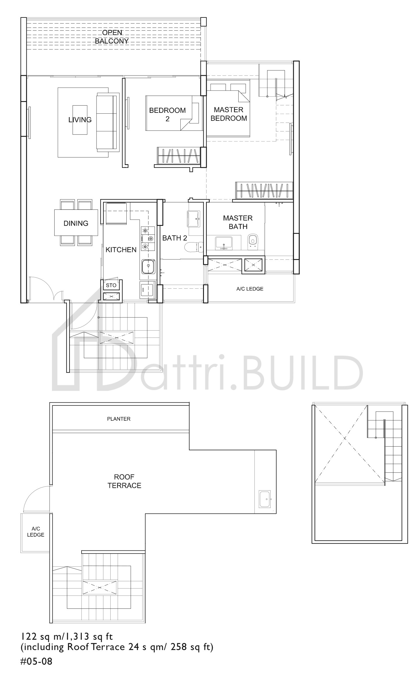 UBER 388 B2-PH floorplan (watermarked)