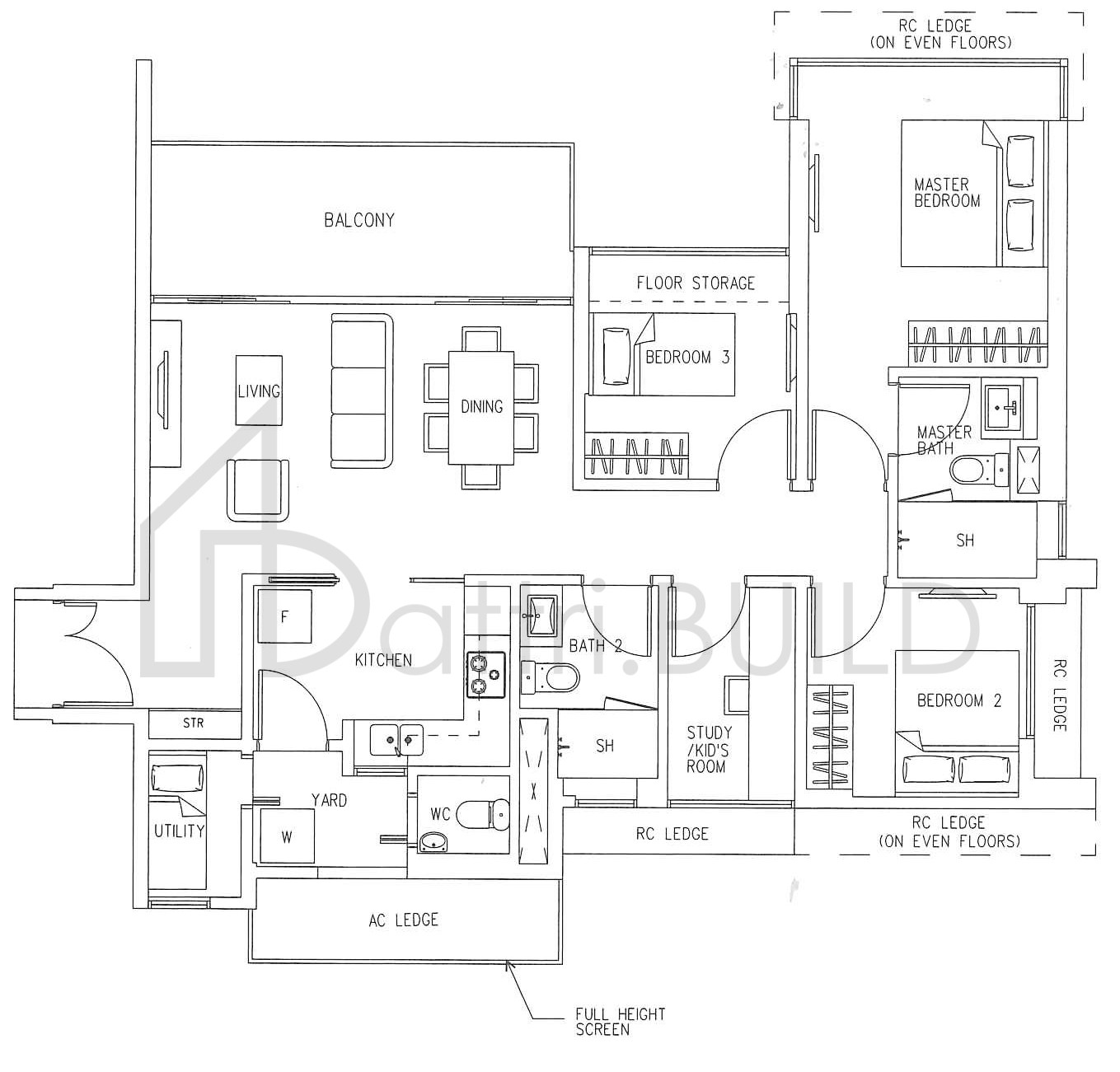H2O RESIDENCES E3 floorplan (watermarked)