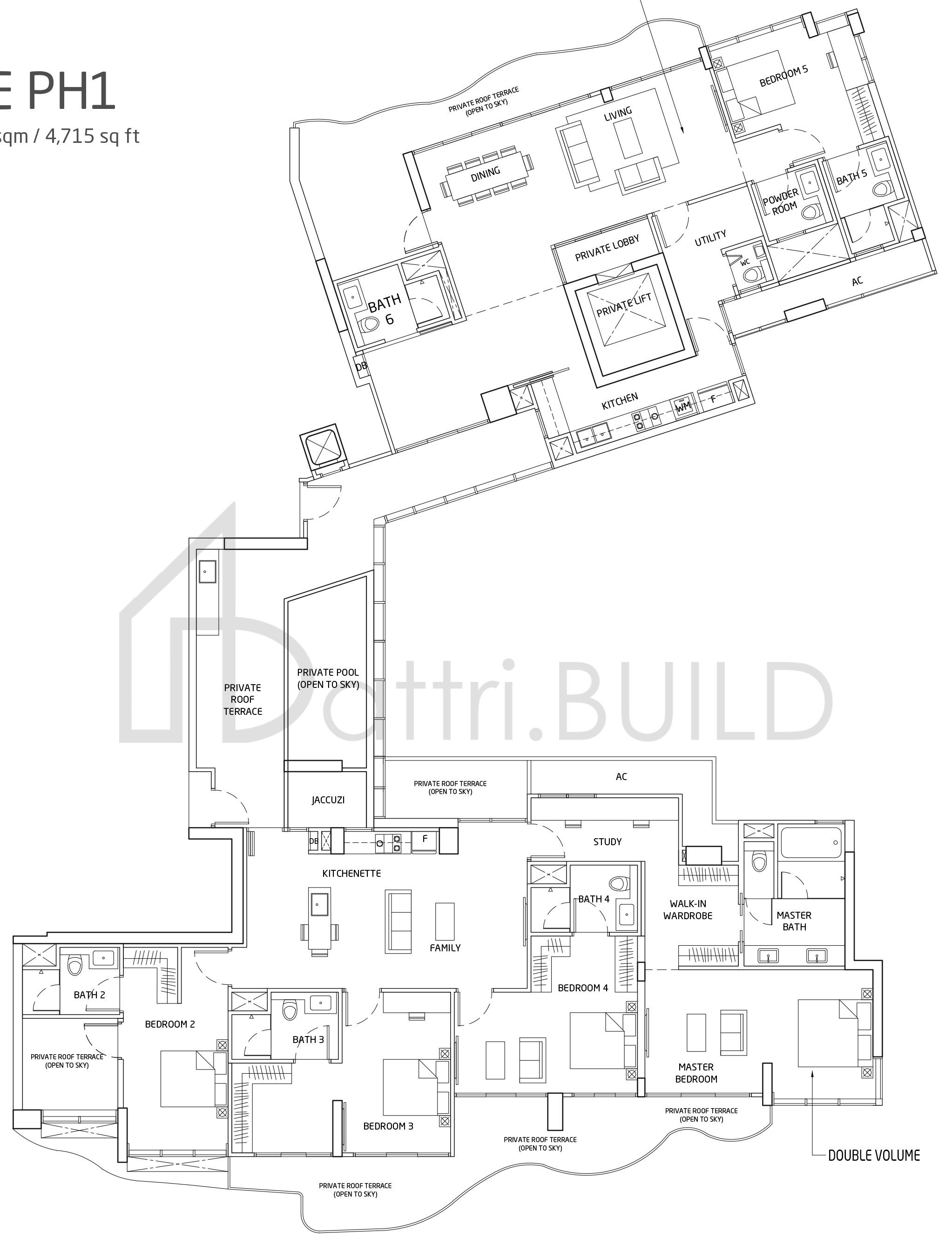 QUEENS PEAK PH1 floorplan (watermarked)