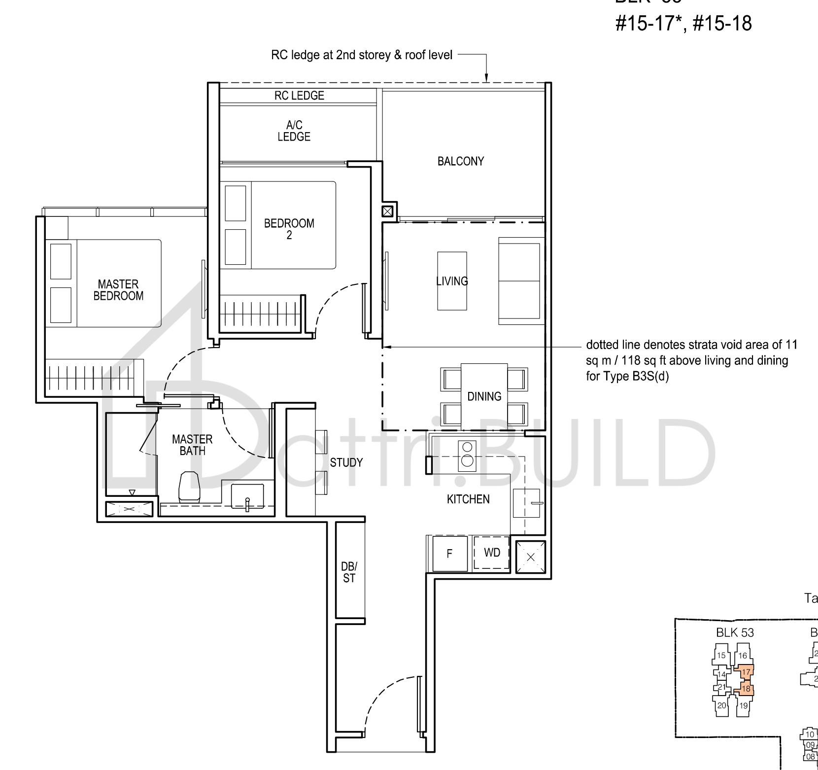 THE TAPESTRY B3S(d) floorplan (watermarked)