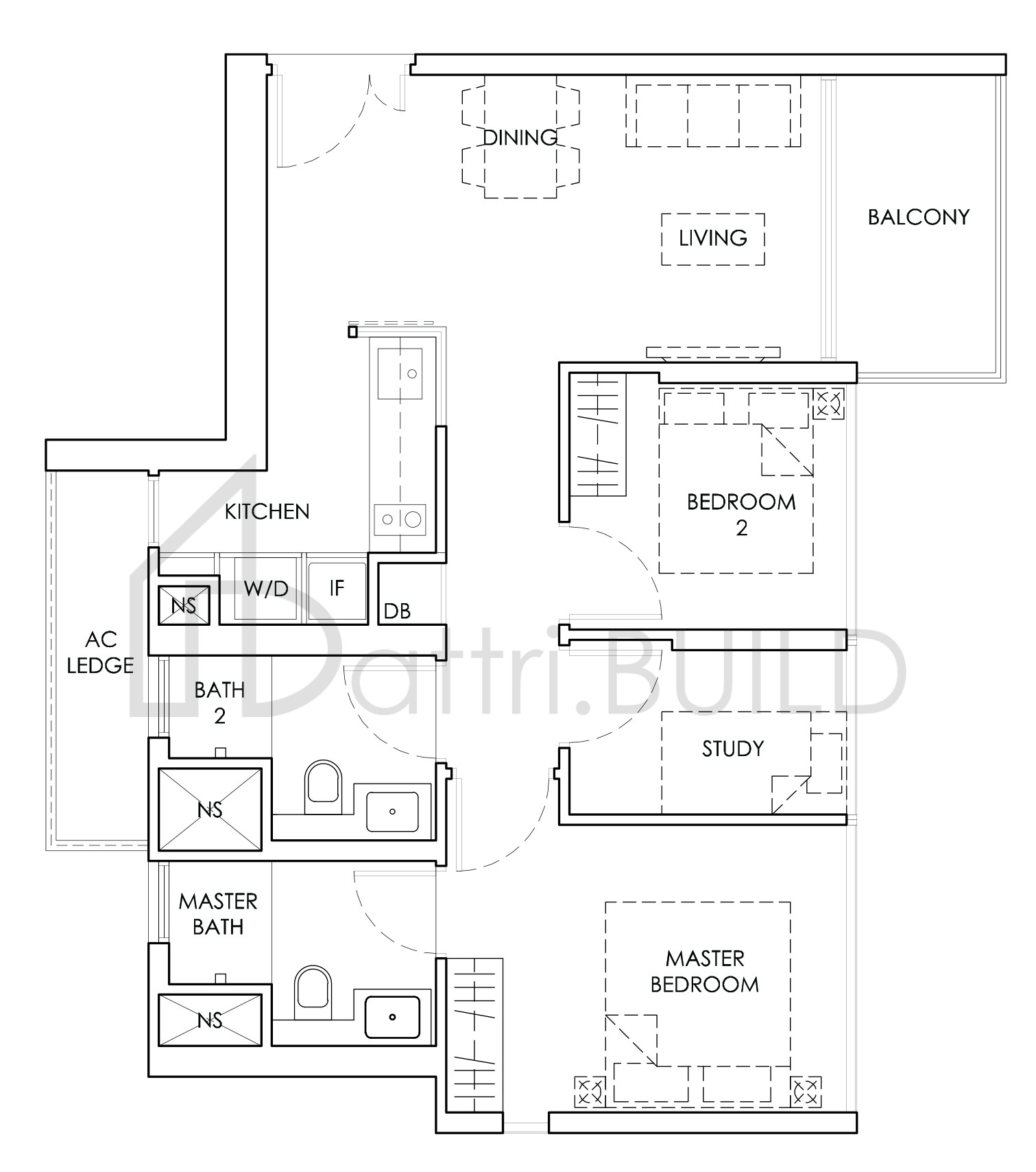 MONT BOTANIK RESIDENCE A4 floorplan (watermarked)