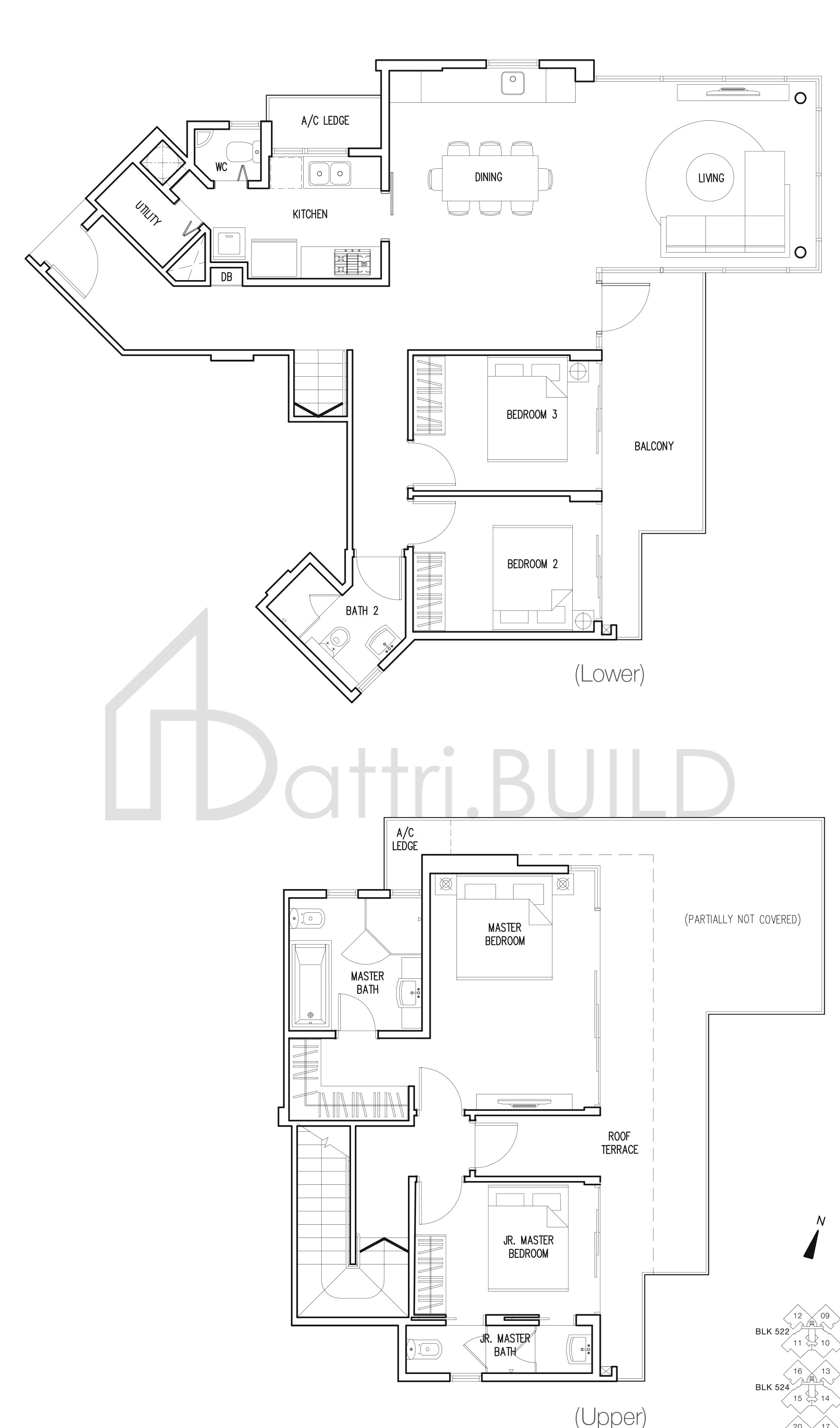 THE MILTONIA RESIDENCES D2-PHb floorplan (watermarked)
