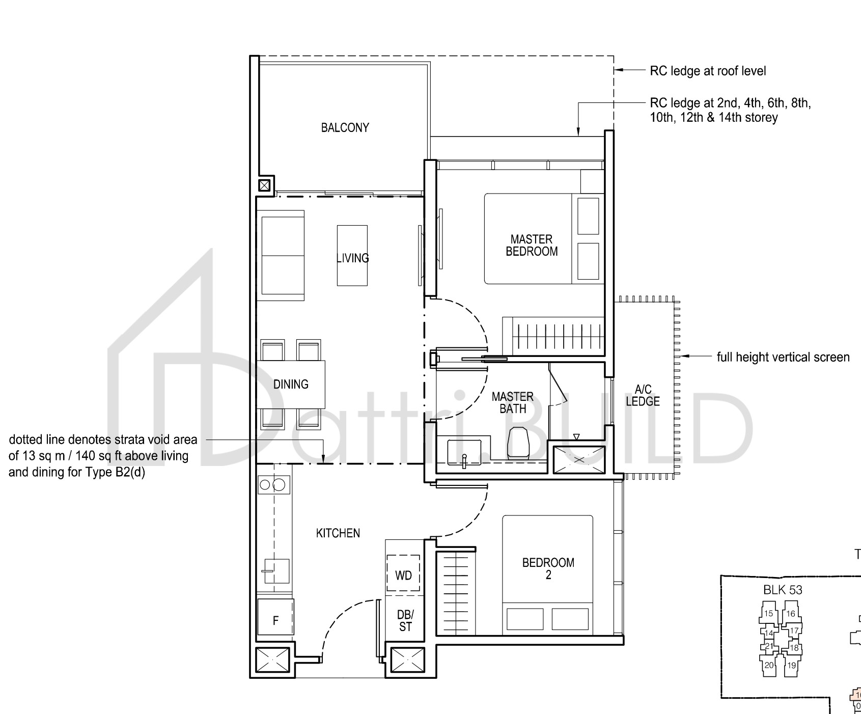 THE TAPESTRY B2 floorplan (watermarked)