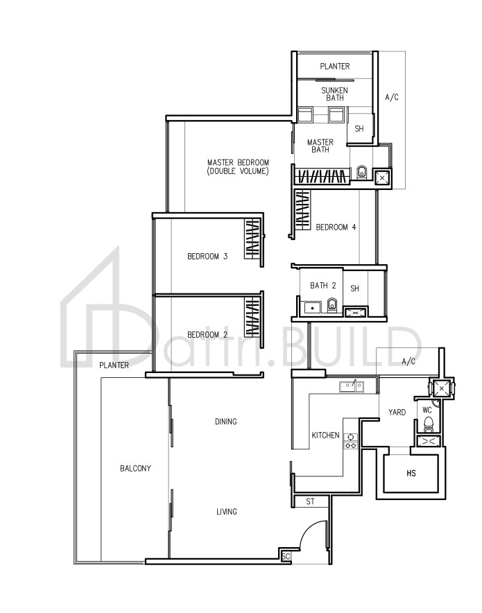 THE TRIZON D2a floorplan (watermarked)
