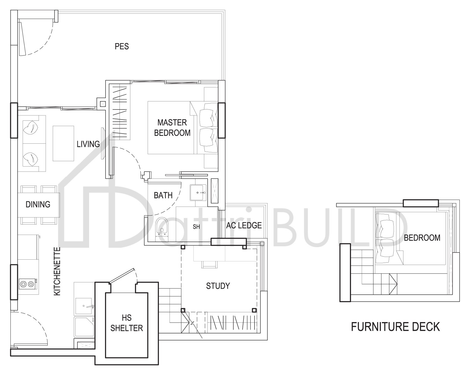 URBAN VISTA 2D2 floorplan (watermarked)