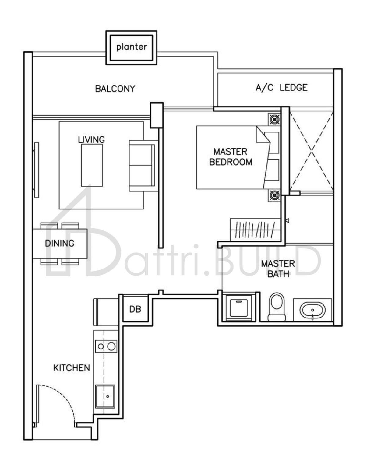 THE SANTORINI A3 floorplan (watermarked)