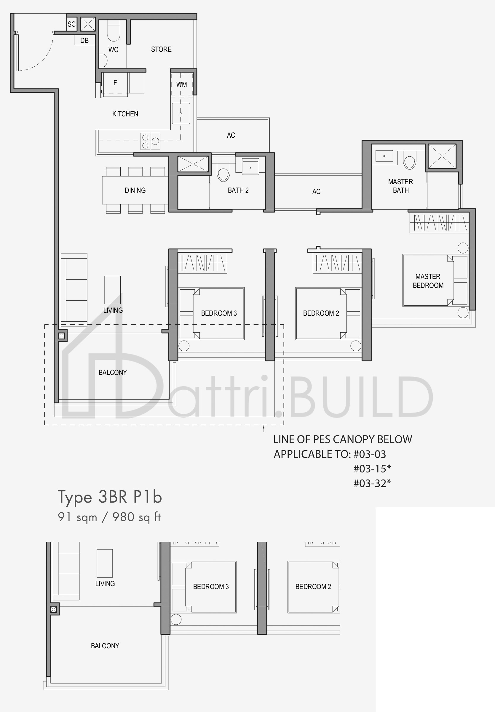 PARC BOTANNIA 3BRP1b floorplan (watermarked)