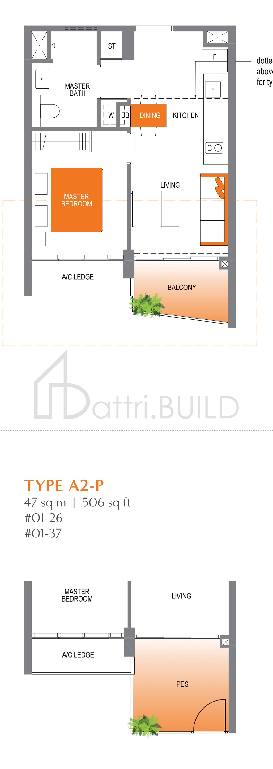 LAKE GRANDE A2-P floorplan (watermarked)