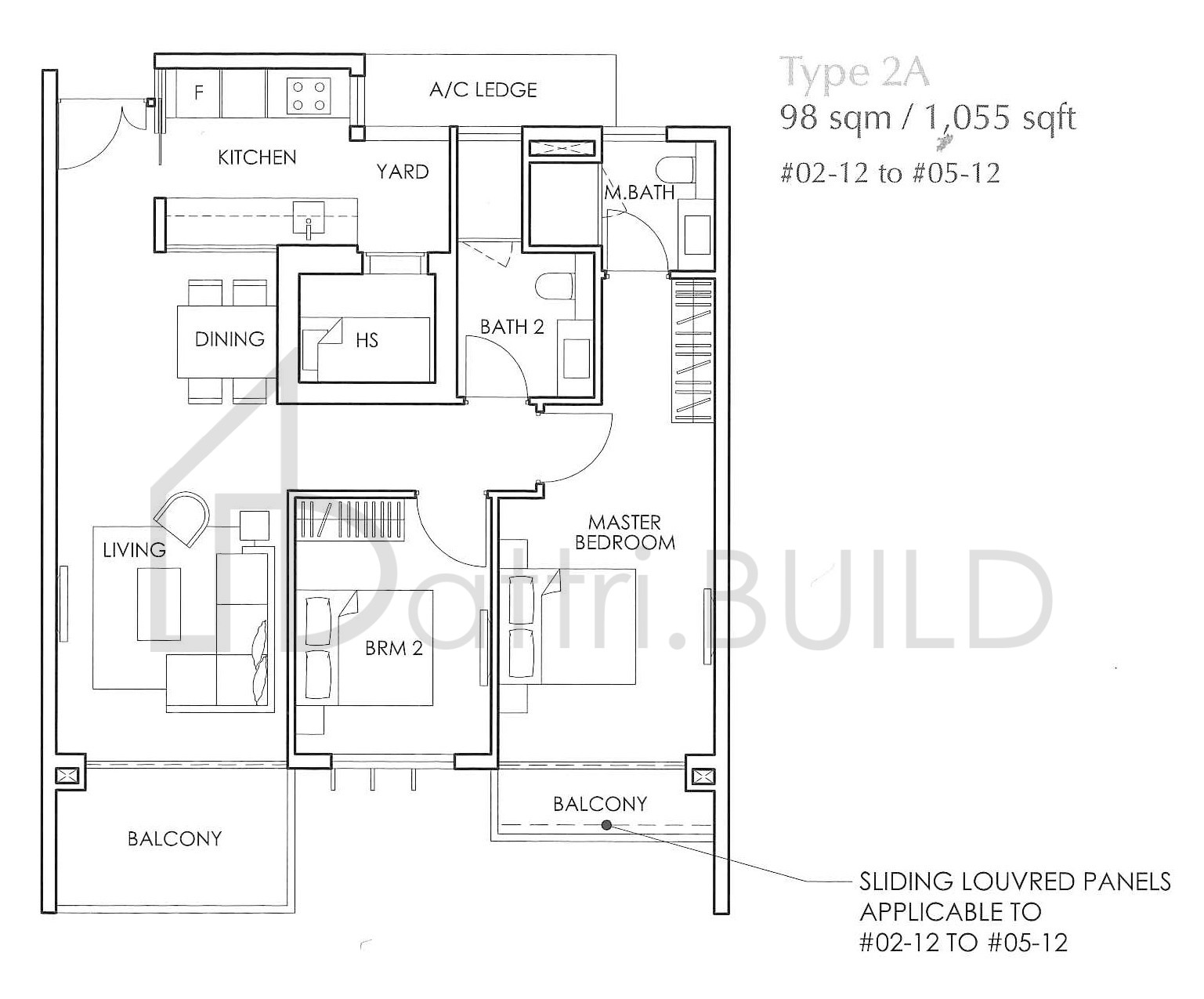 THE GLYNDEBOURNE 2A floorplan (watermarked)