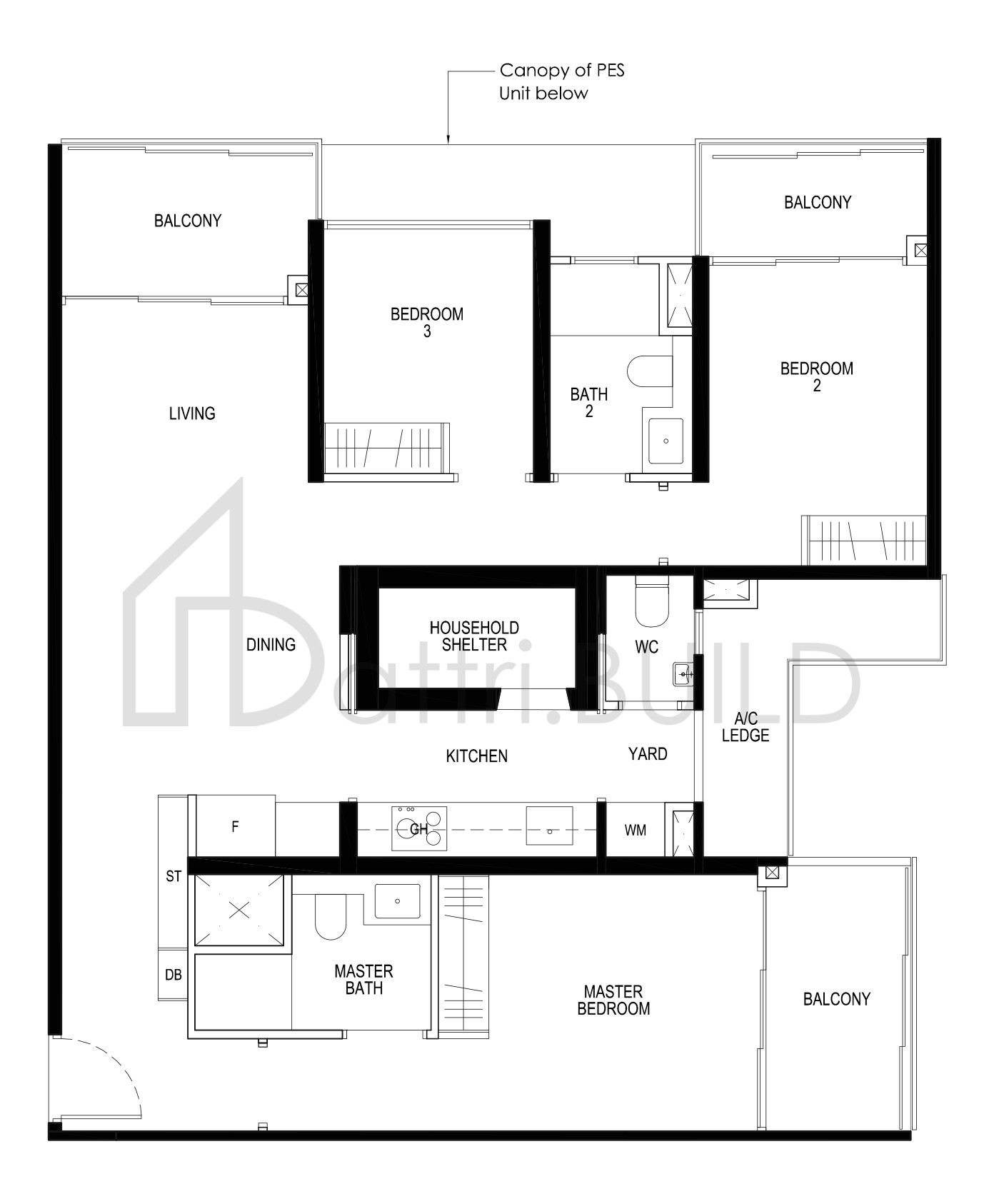 DAINTREE RESIDENCE C5 floorplan (watermarked)
