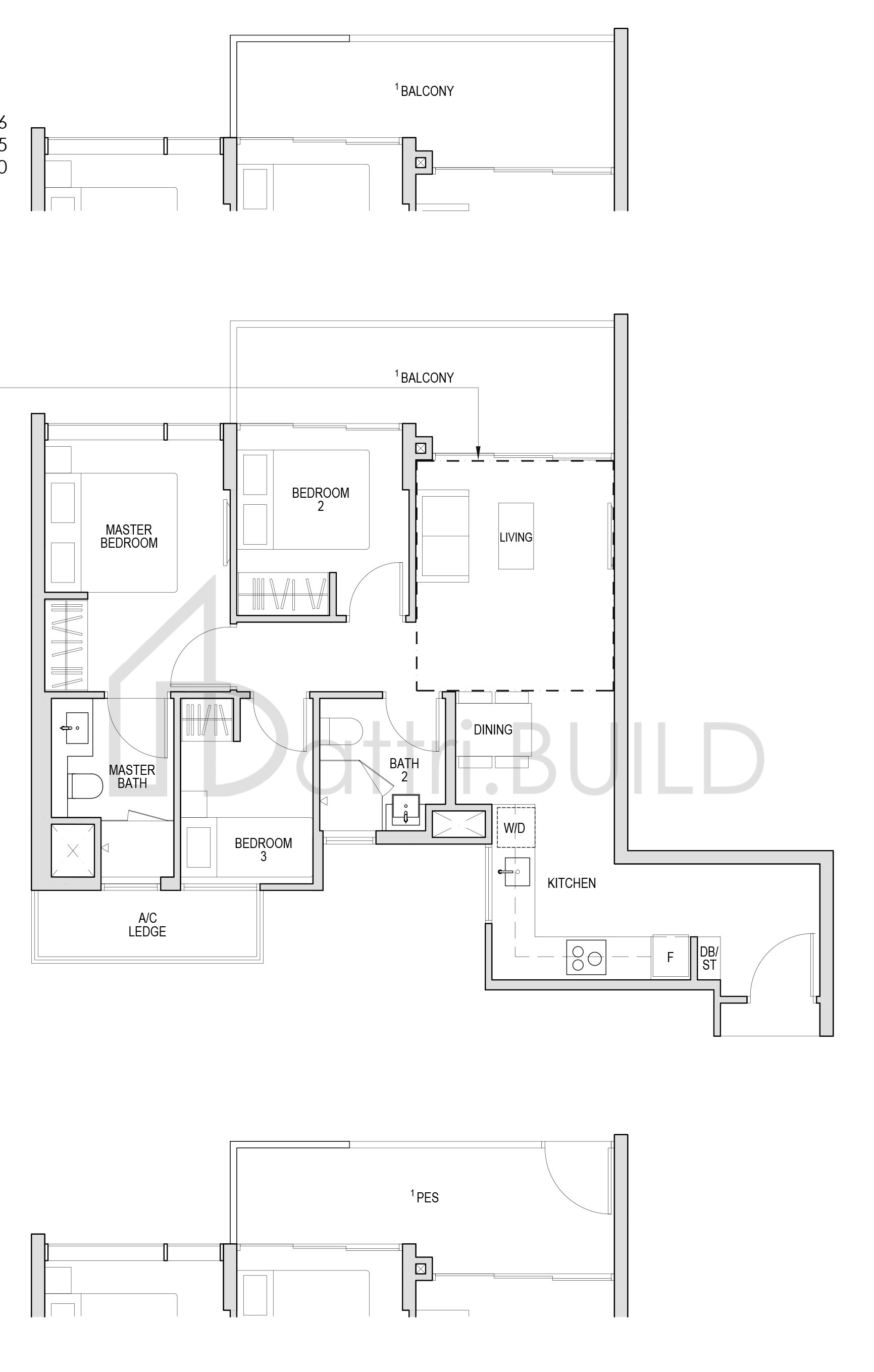 KENT RIDGE HILL RESIDENCES C1 floorplan (watermarked)