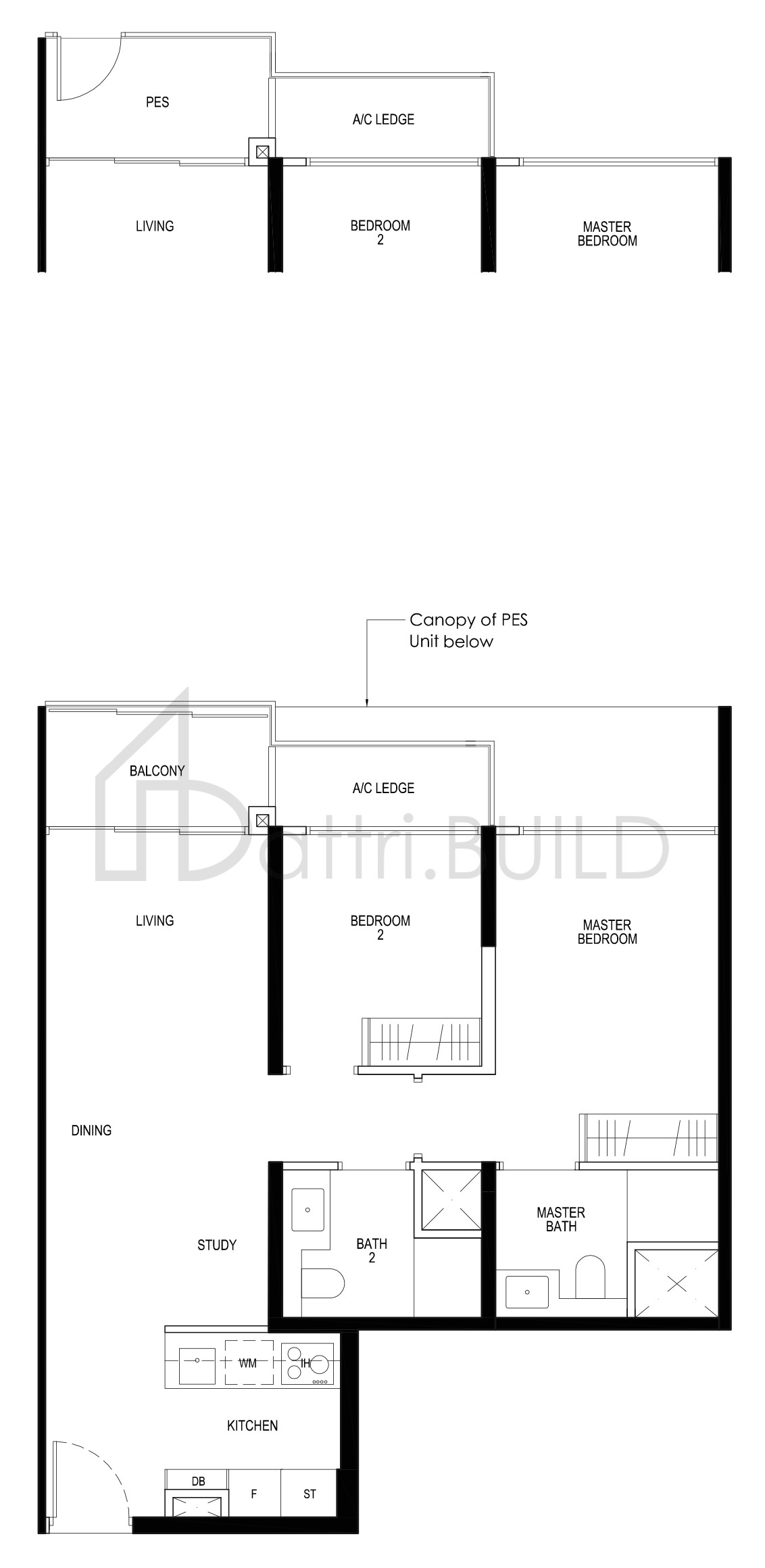 DAINTREE RESIDENCE B5c-P floorplan (watermarked)
