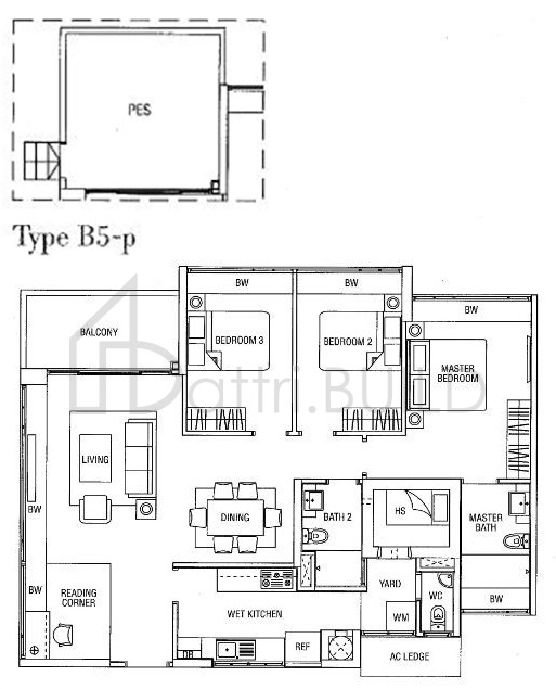 WATERFRONT WAVES B5-p floorplan (watermarked)