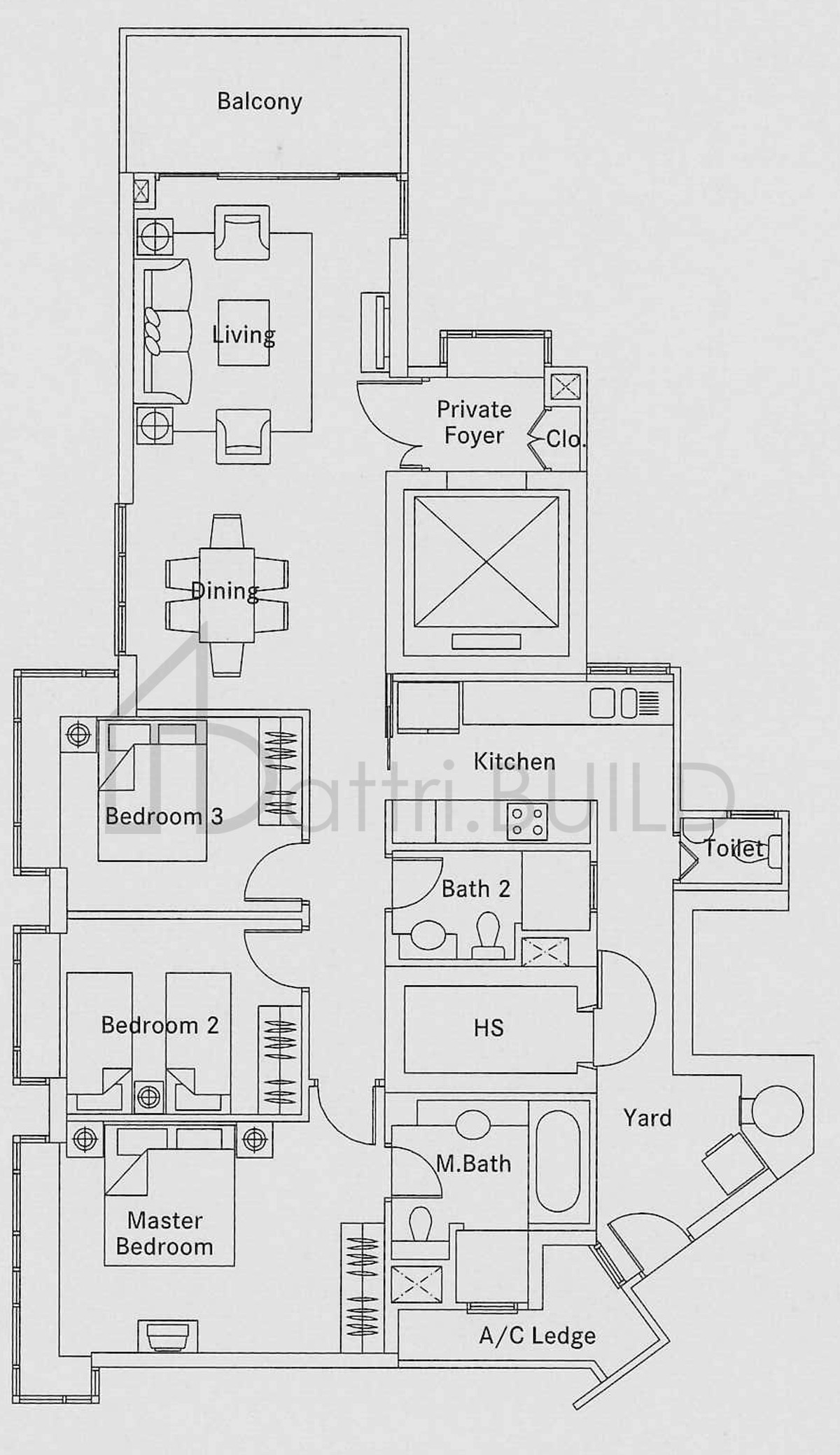 THE BELVEDERE B1 floorplan (watermarked)