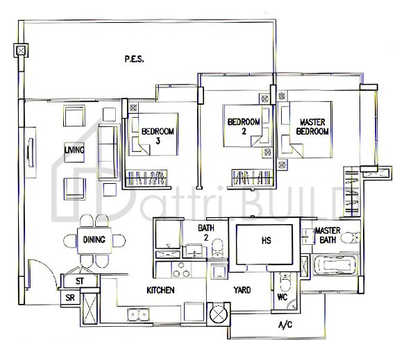 THE CALROSE B1aP floorplan (watermarked)