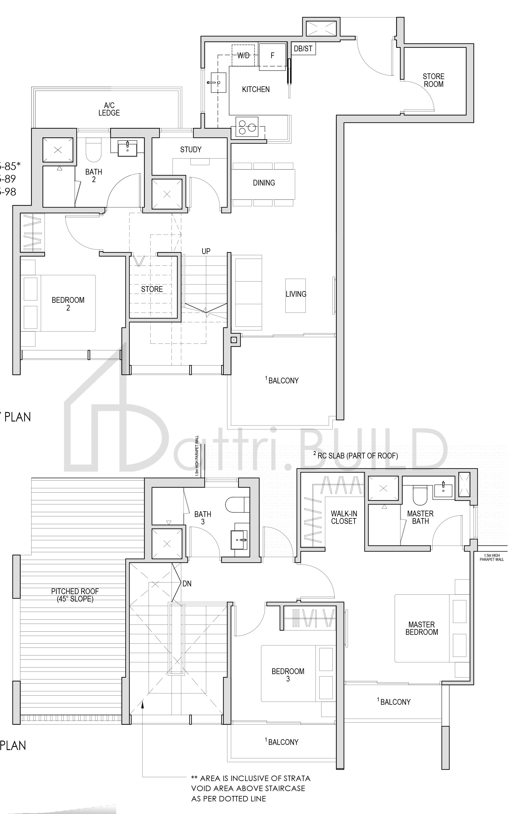 KENT RIDGE HILL RESIDENCES CSPH3 floorplan (watermarked)