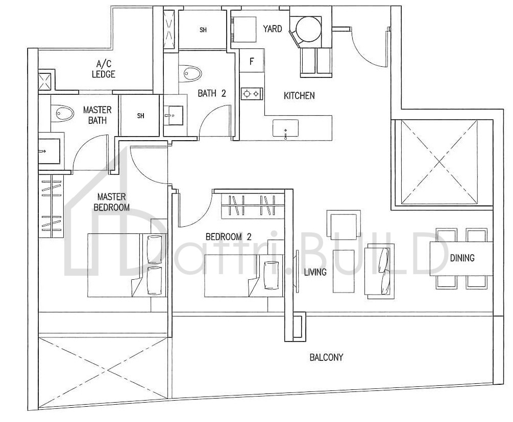 SUITES AT ORCHARD B3-1a floorplan (watermarked)