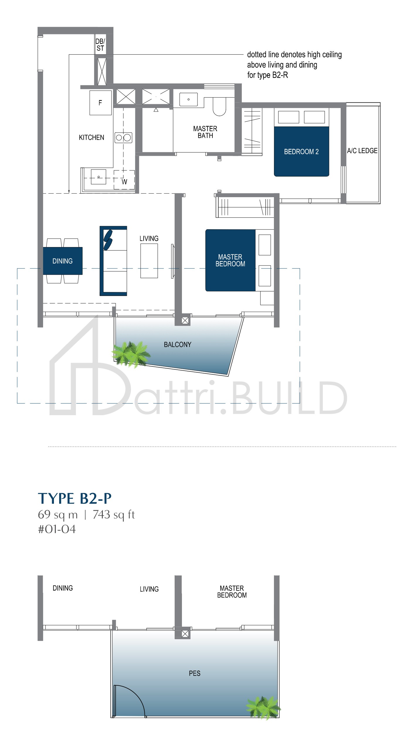 LAKE GRANDE B2-P floorplan (watermarked)