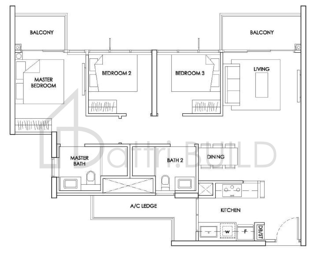 THE ALPS RESIDENCES C1 floorplan (watermarked)