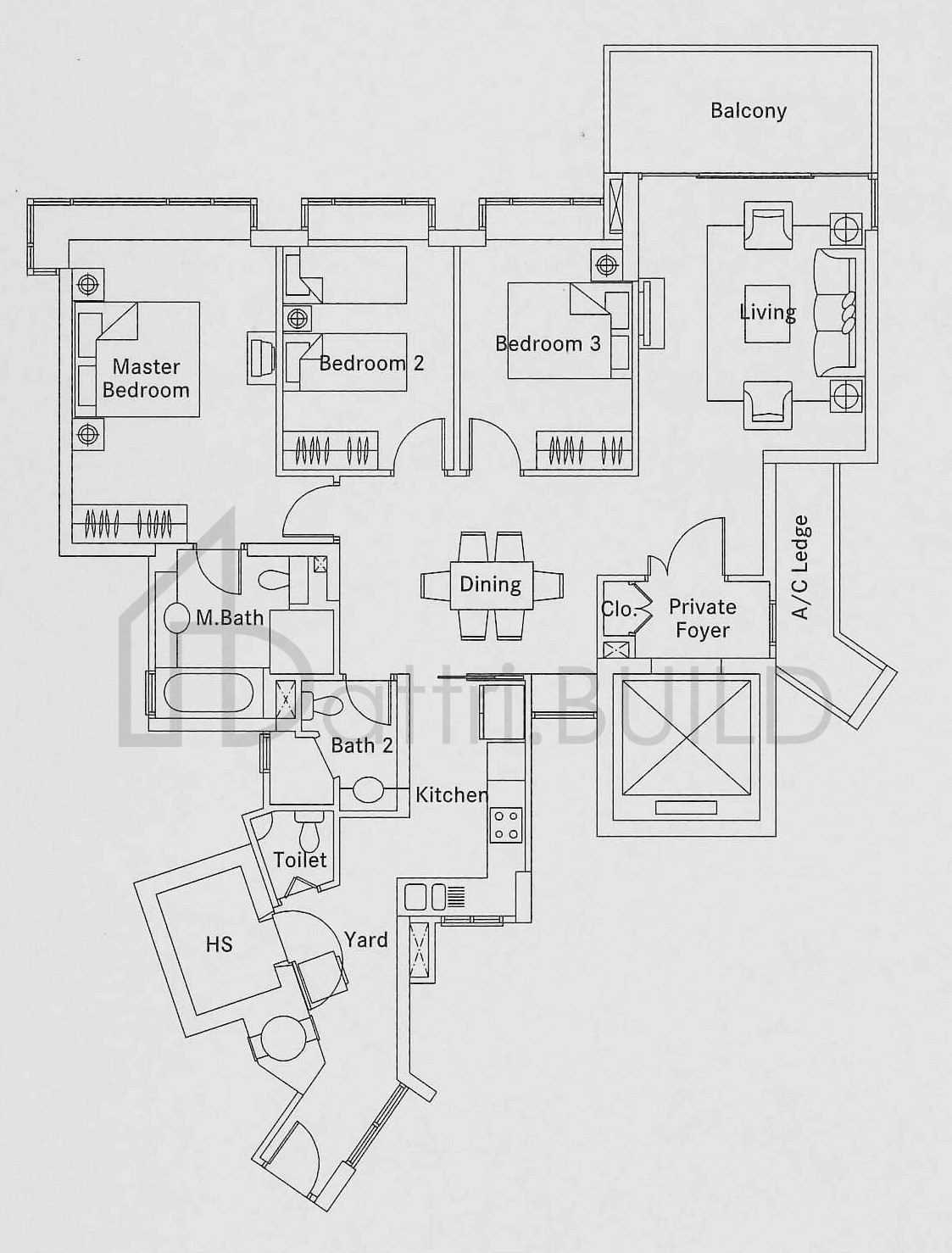 THE BELVEDERE B2 floorplan (watermarked)