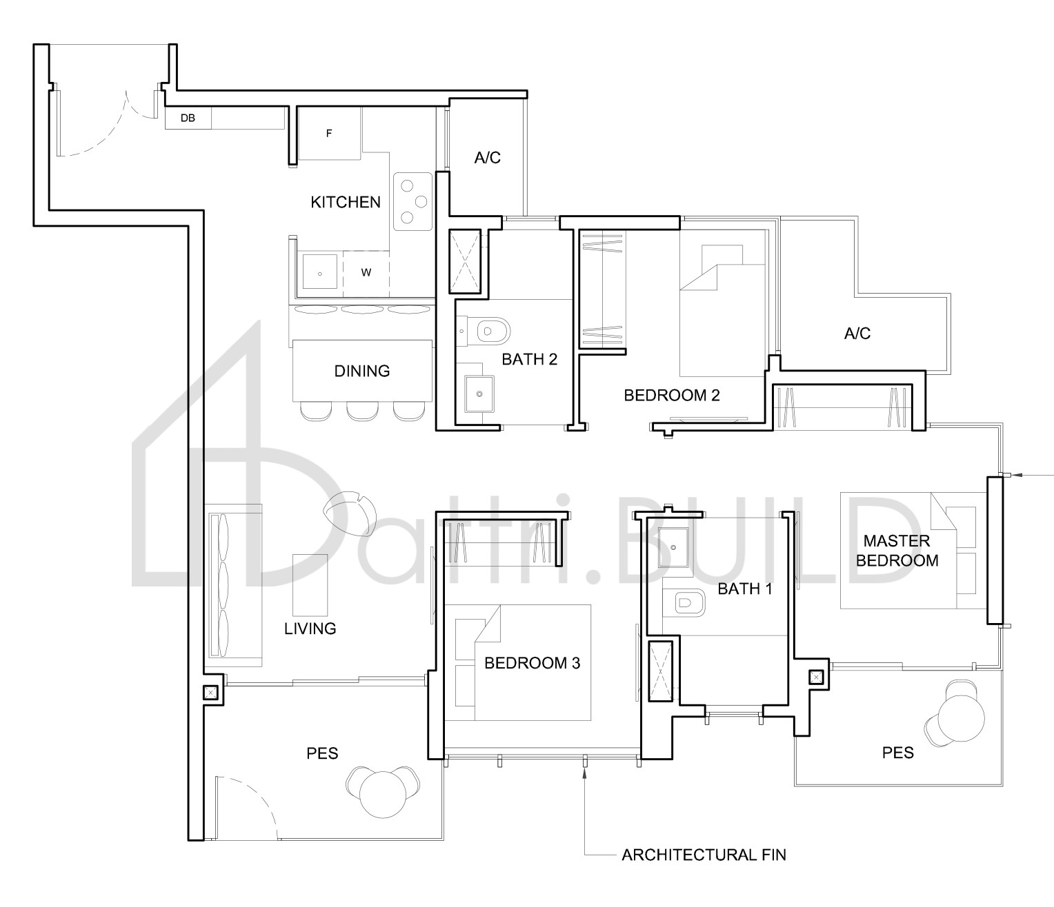 HIGH PARK RESIDENCES 3C1-aP floorplan (watermarked)