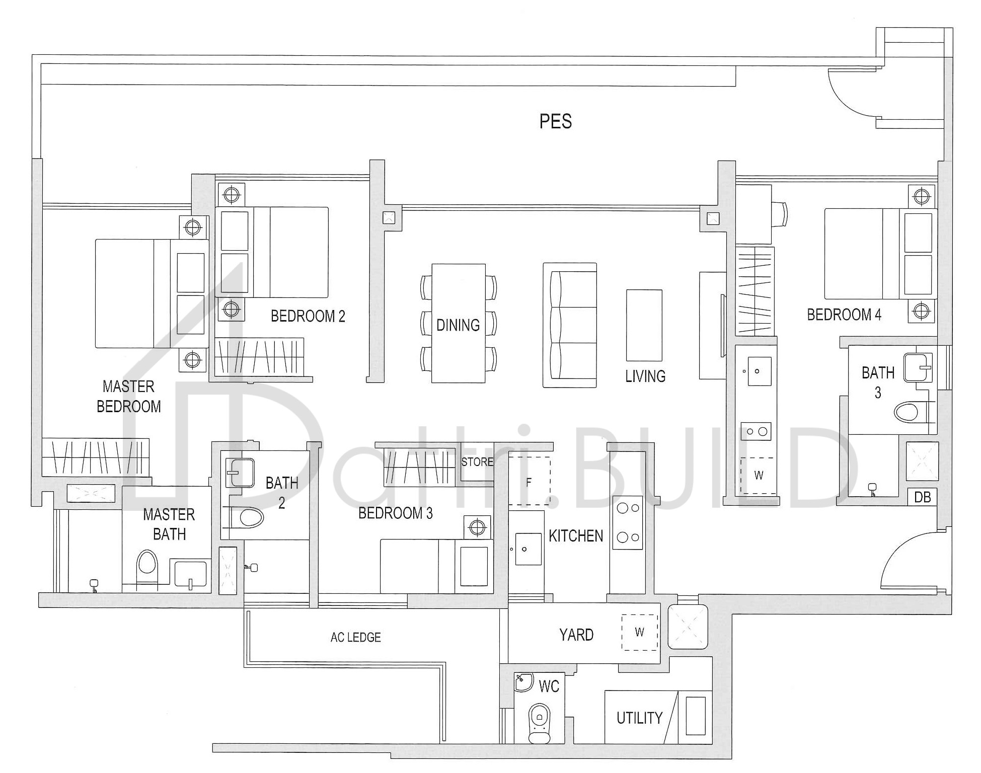 THE TOPIARY F1-G floorplan (watermarked)