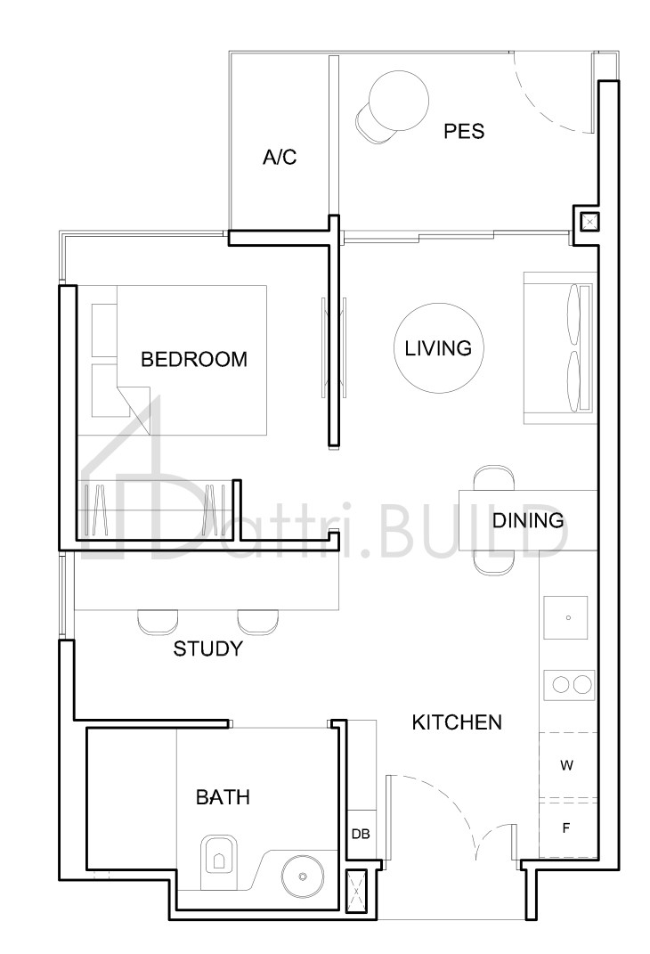 HIGH PARK RESIDENCES 1S1-bP floorplan (watermarked)