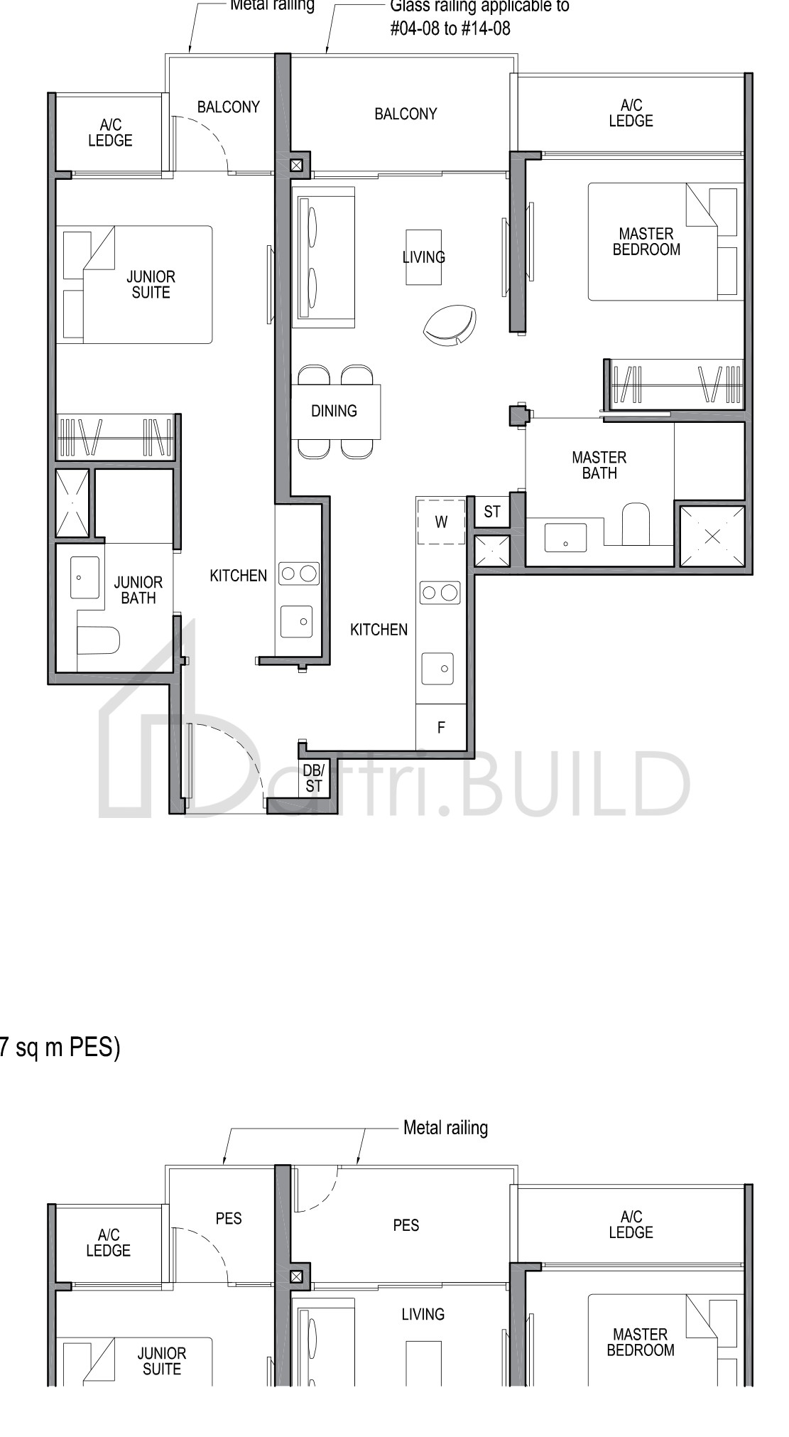 PARK COLONIAL 2DK1-G floorplan (watermarked)