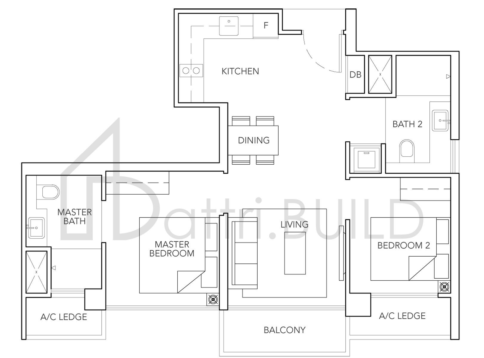 STURDEE RESIDENCES B2a floorplan (watermarked)