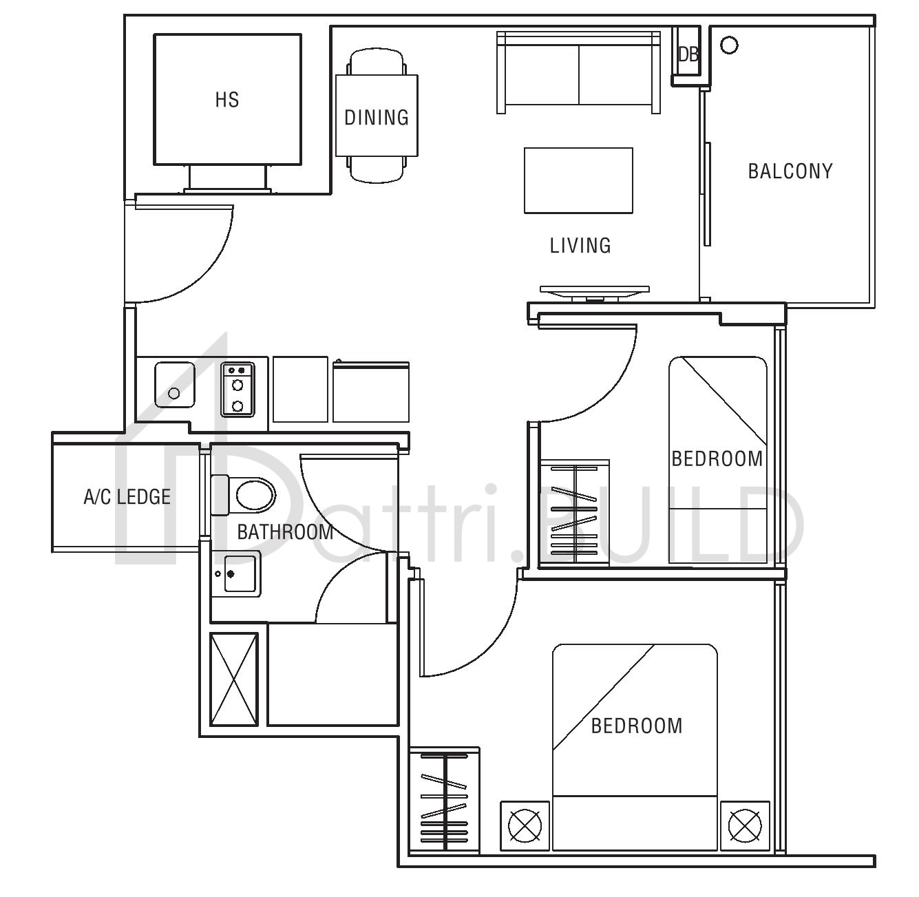 MELOSA B1 floorplan (watermarked)