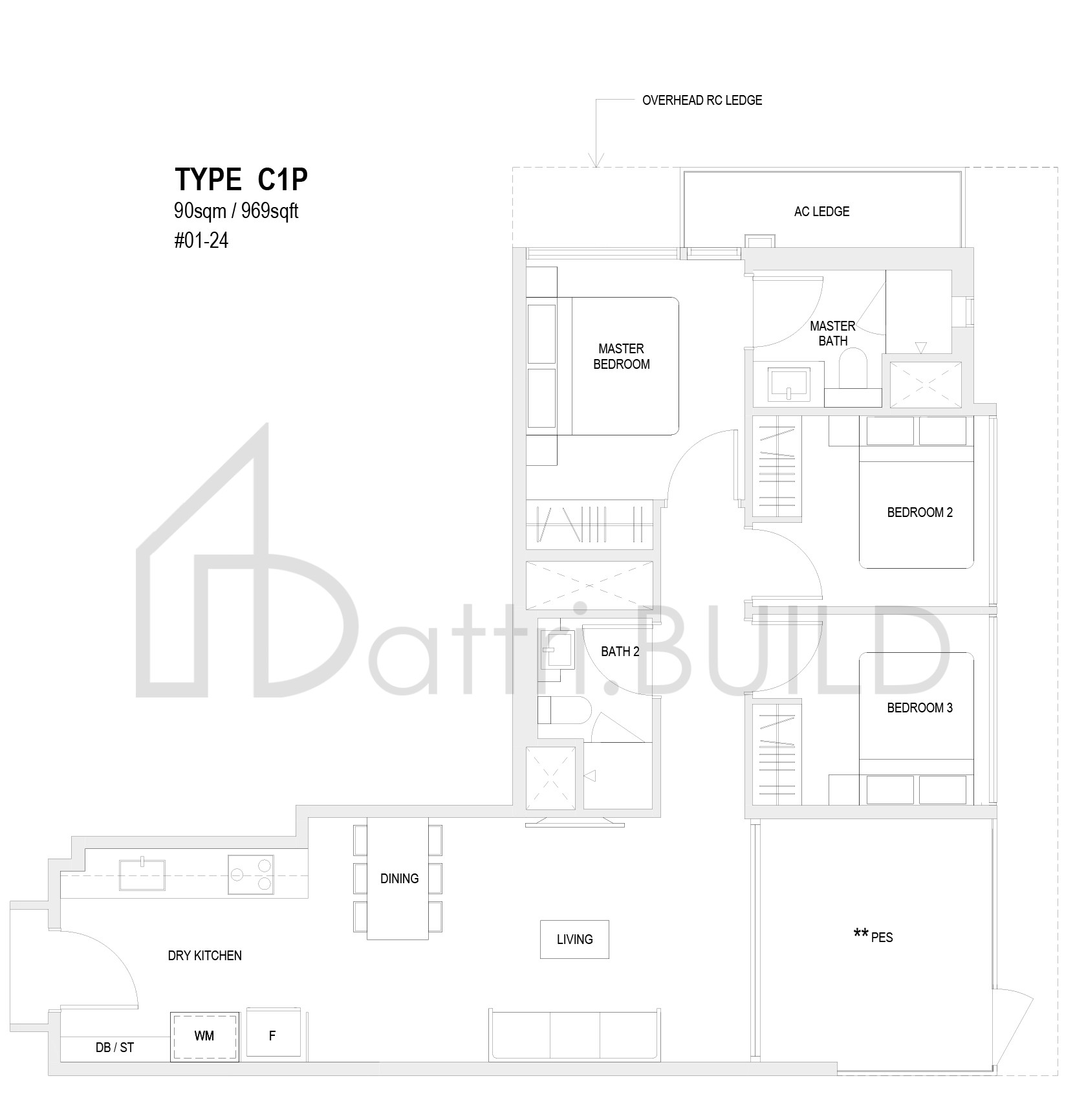 THE VERANDAH RESIDENCES C1P floorplan (watermarked)