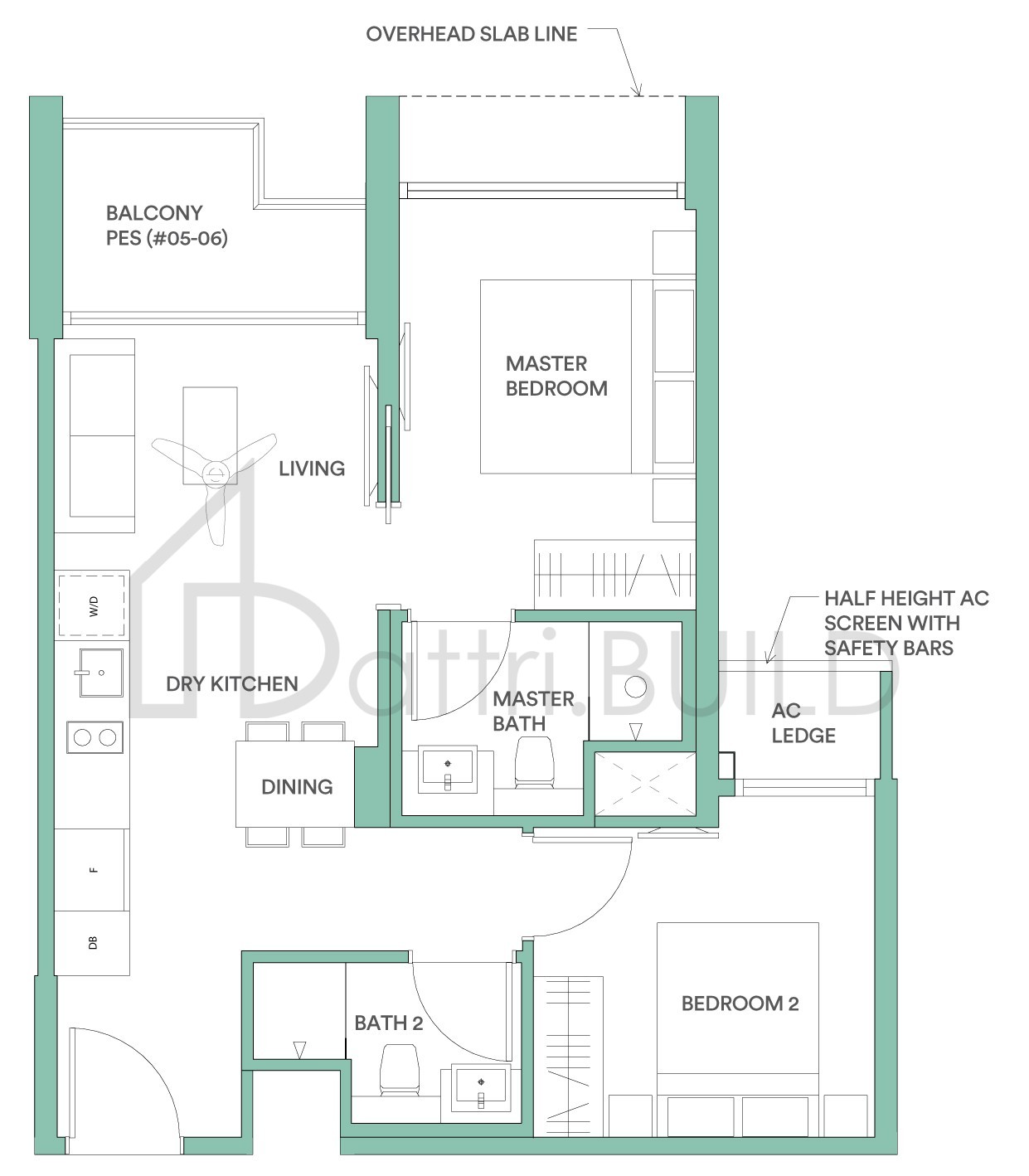PARK PLACE RESIDENCES AT PLQ C3Pa* floorplan (watermarked)