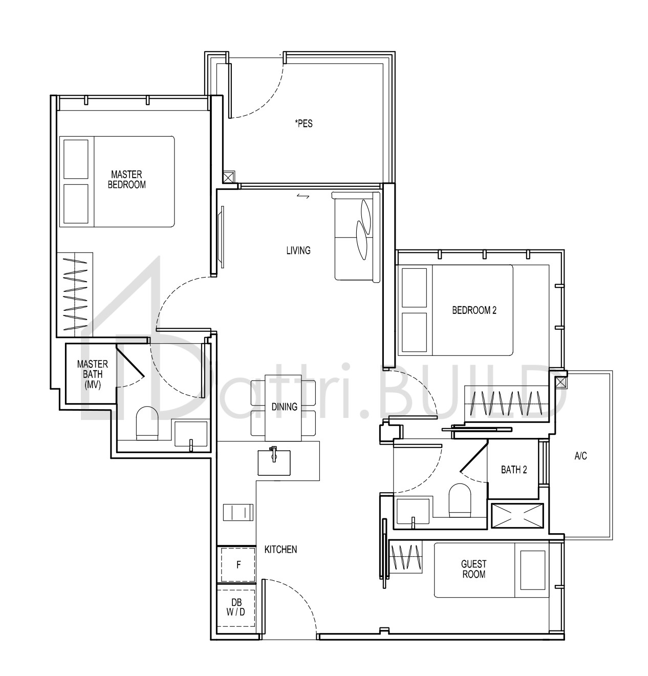VIEW AT KISMIS C5a-G floorplan (watermarked)