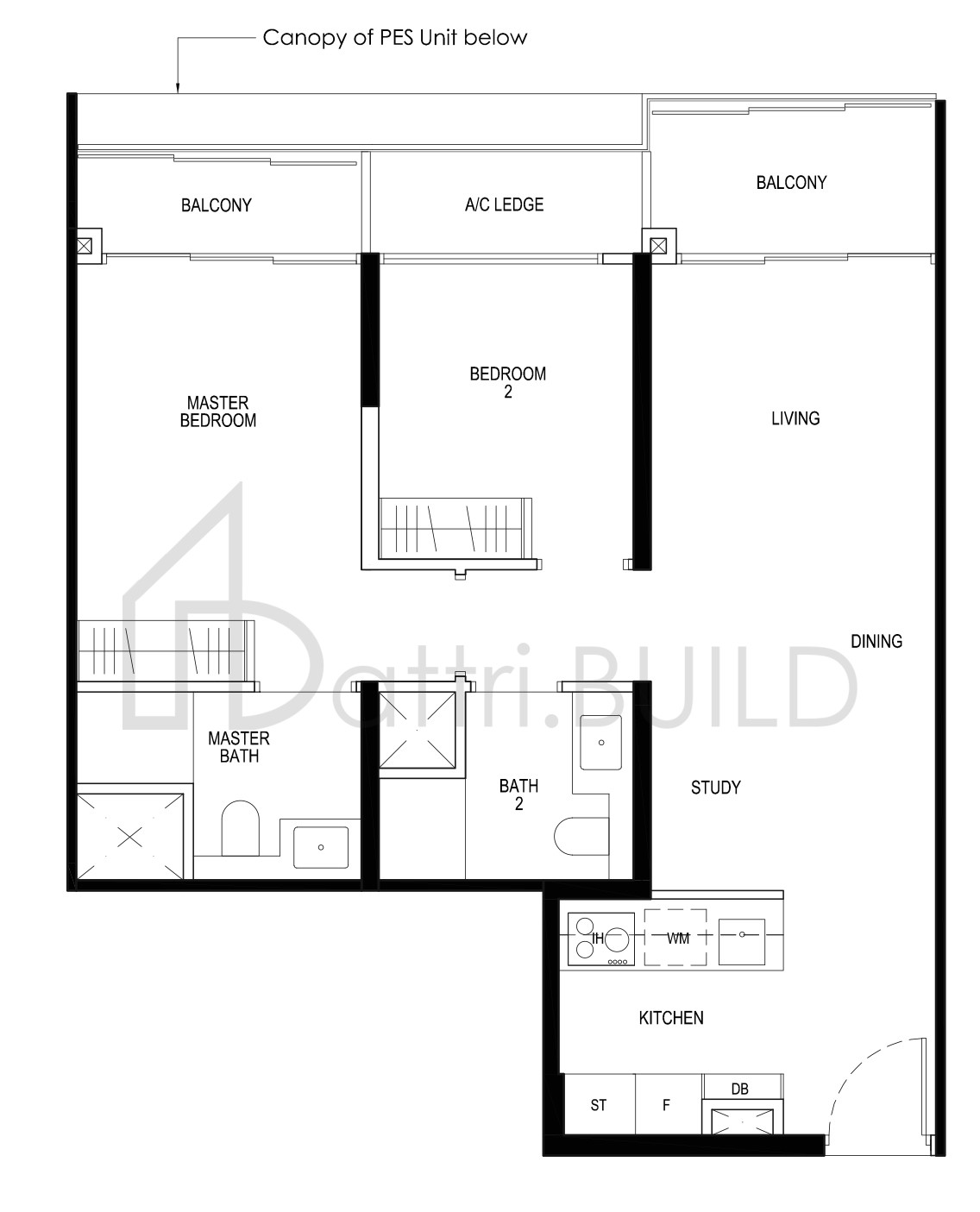 DAINTREE RESIDENCE B5a floorplan (watermarked)