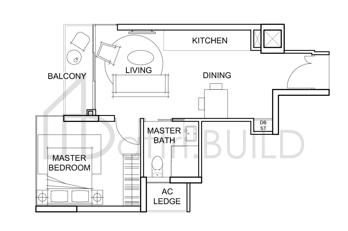 FORESQUE RESIDENCES A1 floorplan (watermarked)